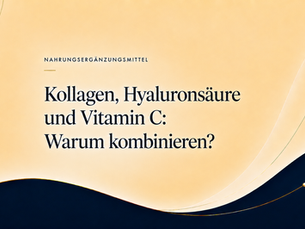 Marines Kollagen, Hyaluronsäure und Vitamin C mit sachlicher Erklärung der Evidenz