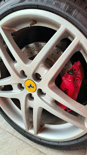 Above image: Worn and rusted brake disc. A safety hazard.