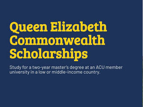 Queen Elizabeth Commonwealth Scholarships (QECS)2026 for Master’s degree study in a low or middle-income Commonwealth country. (Fully Funded)
