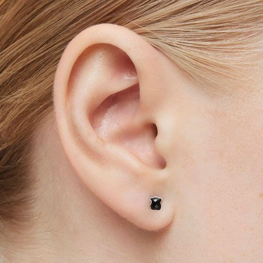 Miniatura: Aretes Osos Onix Negros