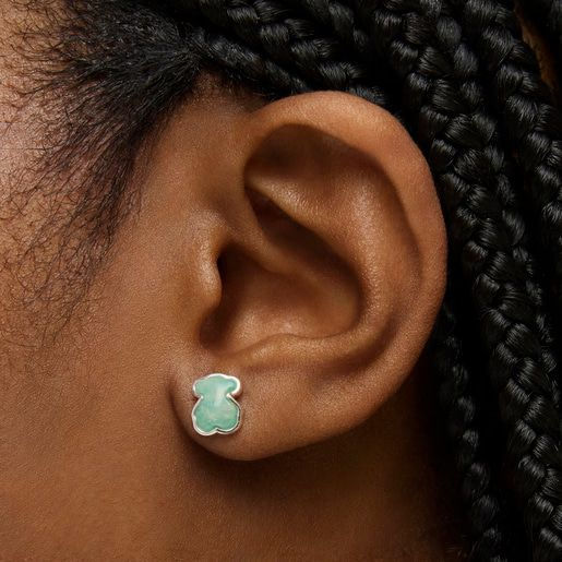 Miniatura: Aretes de Cuarzo de Amazonita