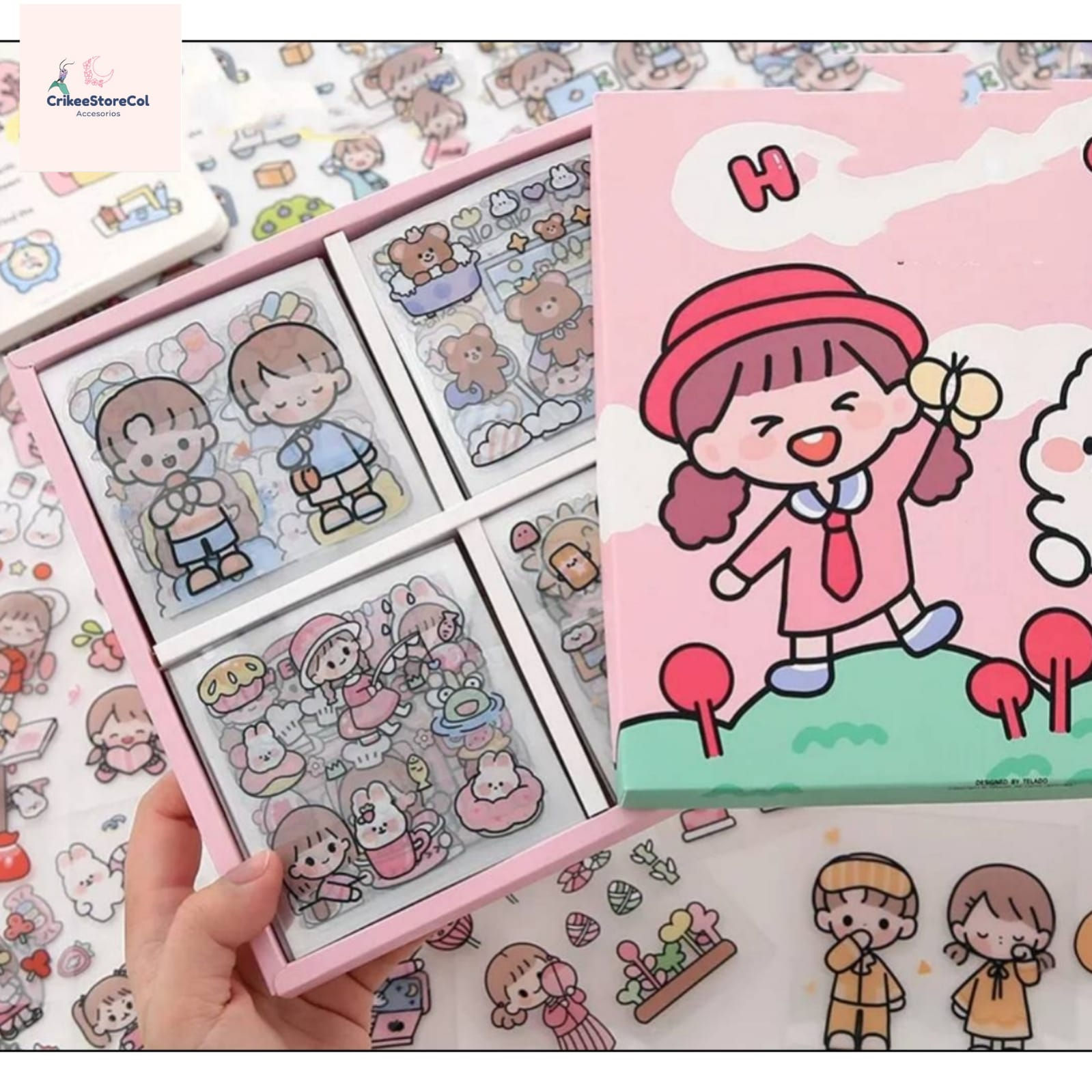 CAJA DE STICKERS KAWAII