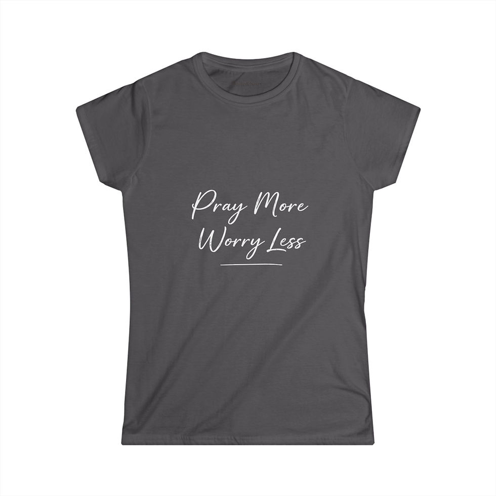 Thumbnail: Pray More Worry Less Tee | Religious Inspirational Christian Shirt