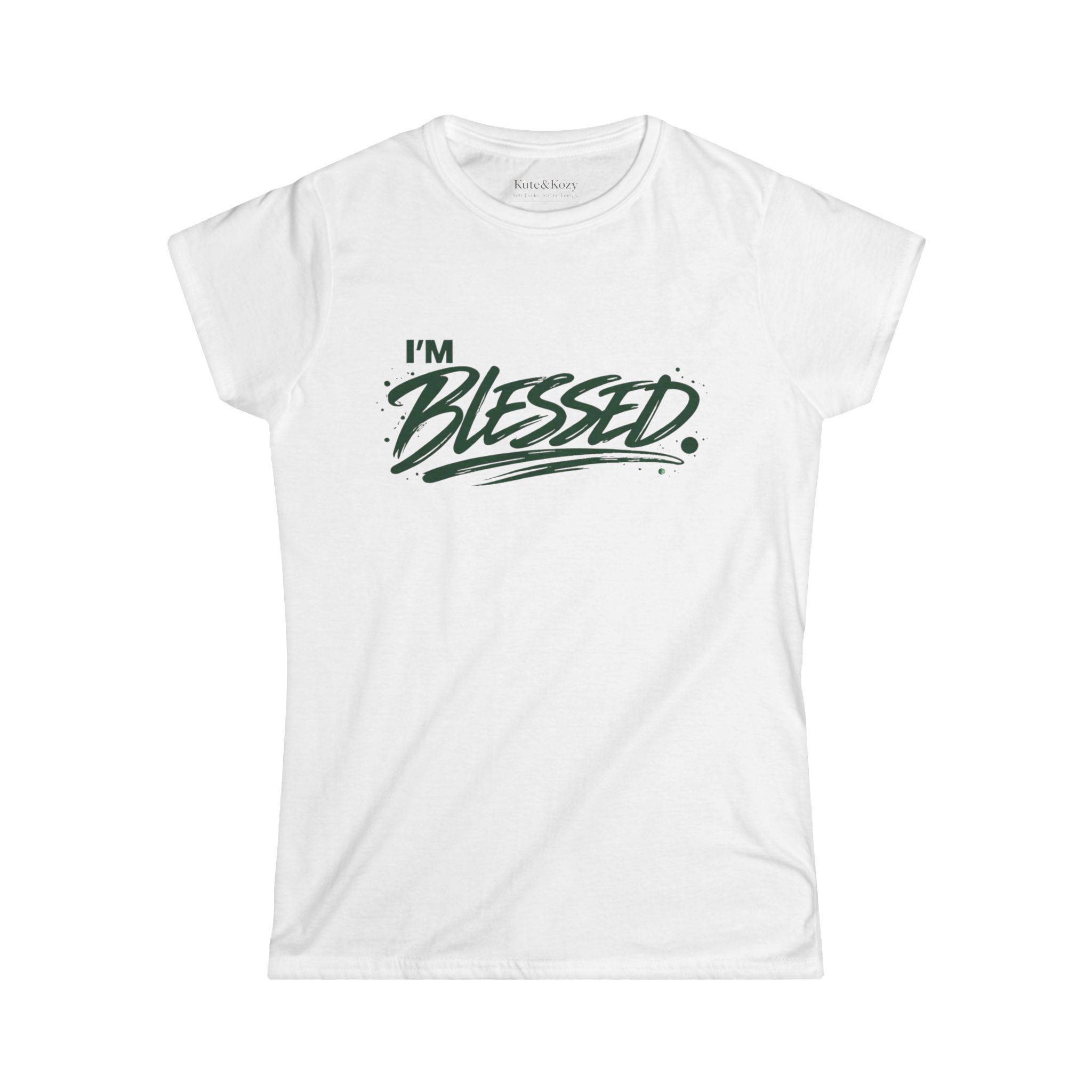 I'm Blessed | Women's Tee, She Prays She Hustles She Wins graphic
