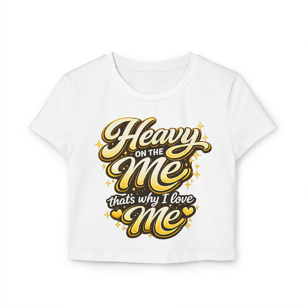 Thumbnail: Heavy on the Me typography tee | Baby Tee