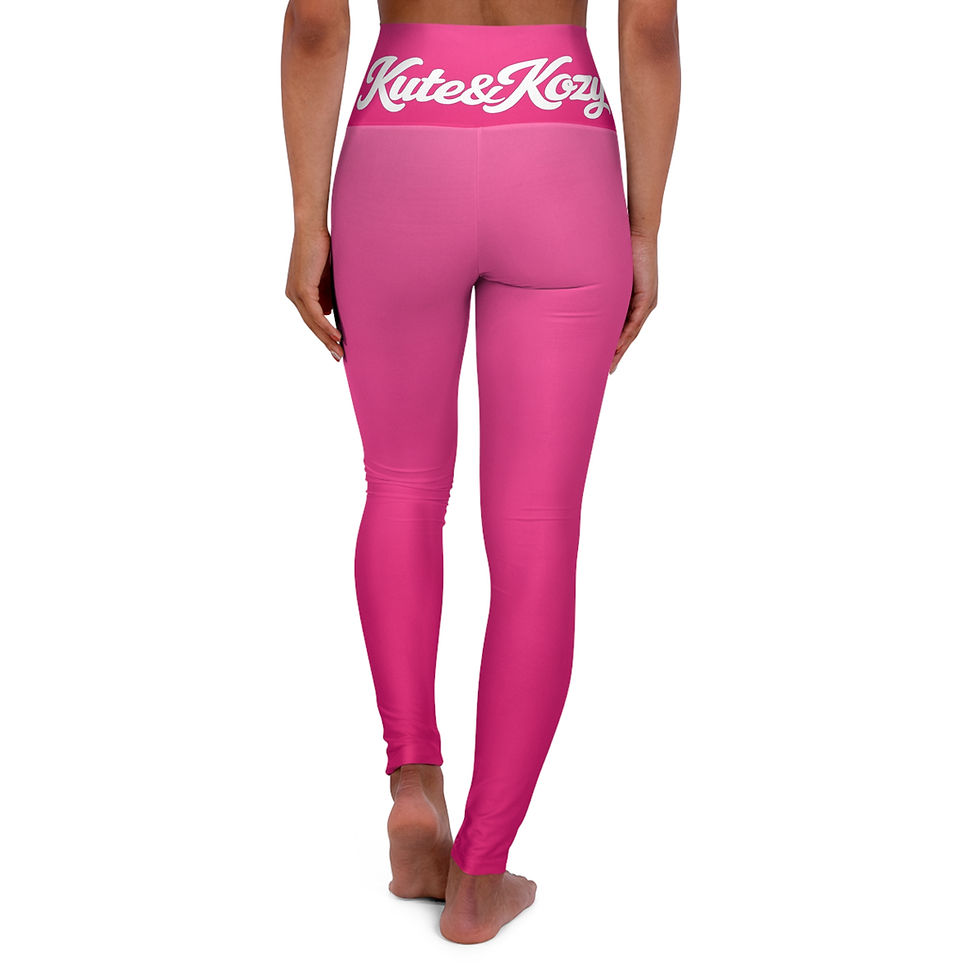 Thumbnail: Kute&Kozy Pink Sculpt High-Waisted Leggings | Ombre Fit
