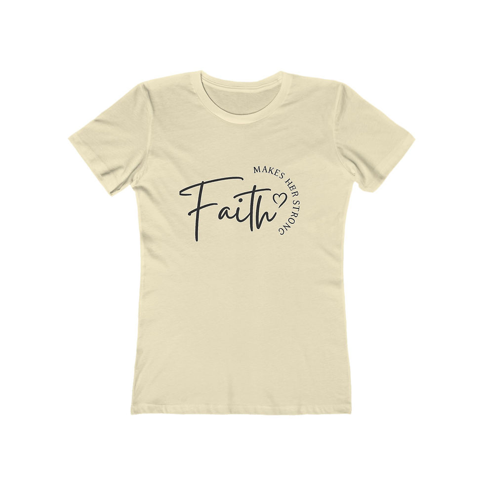 Thumbnail: Faith makes her strong T-Shirt | Christian faith tee