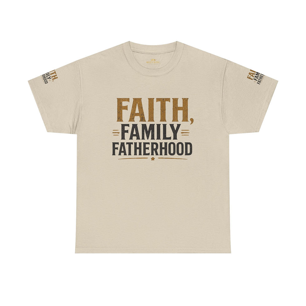 Thumbnail: Faith Family Fatherhood Shirt for Men Christian Dad Tee