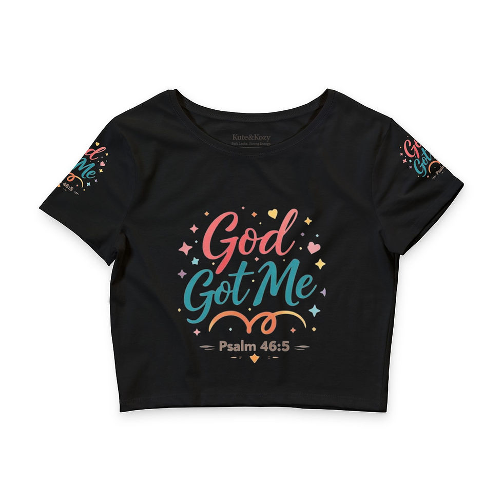 Thumbnail: God Got Me Crop Tee — Psalm 46:5 Christian Women’s Faith Shirt