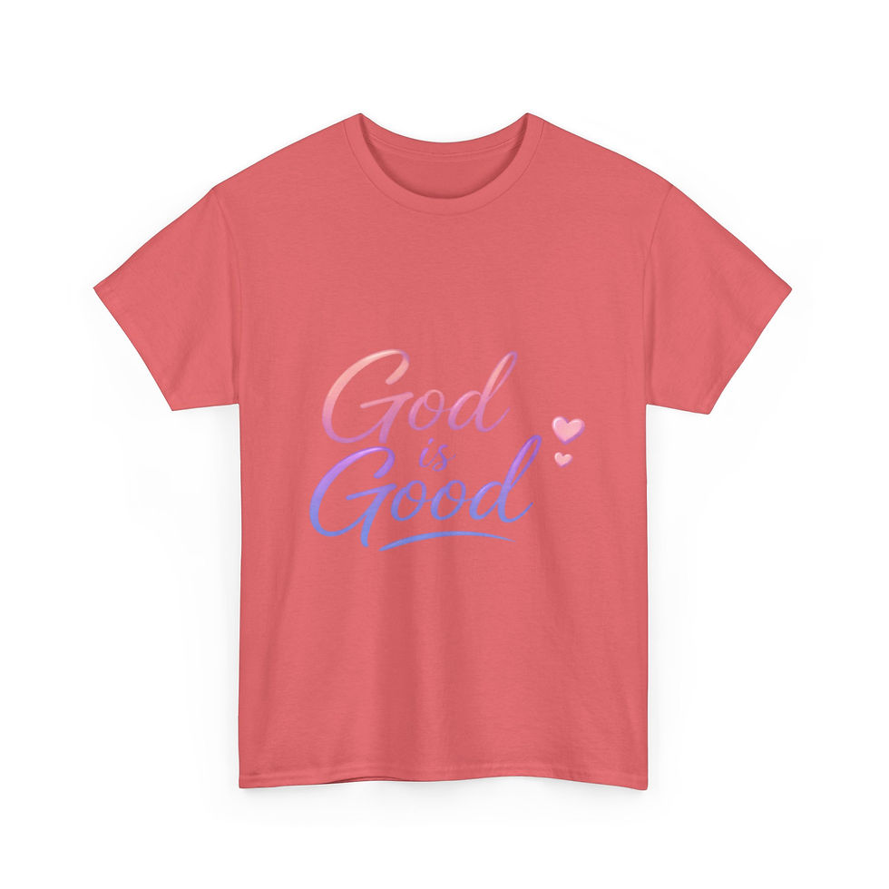 Thumbnail: God Is Good T-Shirt | Pastel Script Christian Faith Tee