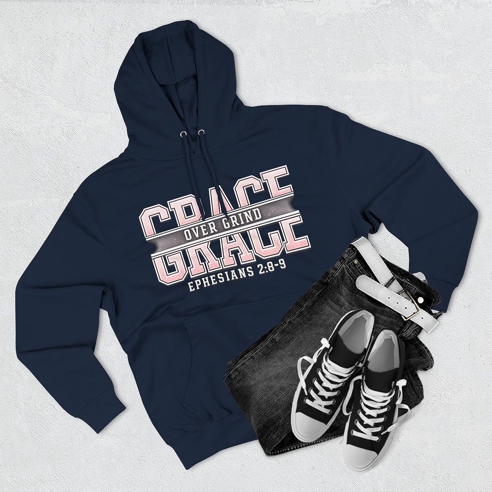 Thumbnail: Grace Over Grind hoodie | Faith sweatshirt, Inspirational Scripture Romans 5:8