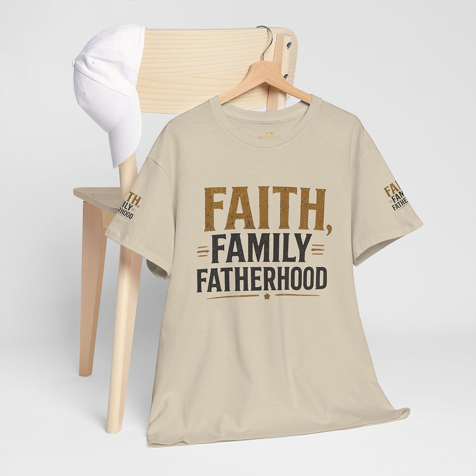 Thumbnail: Faith Family Fatherhood Shirt for Men Christian Dad Tee