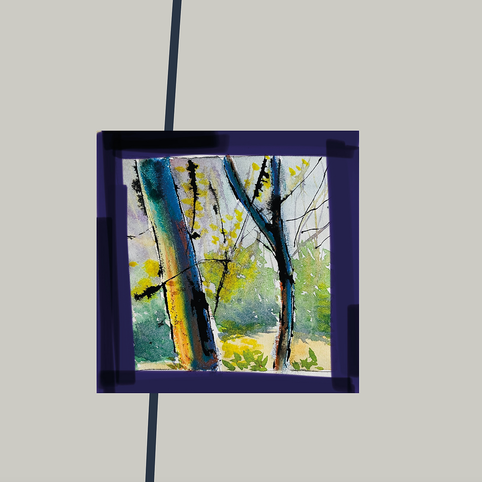 Tree. Watercolour. 10x10cm