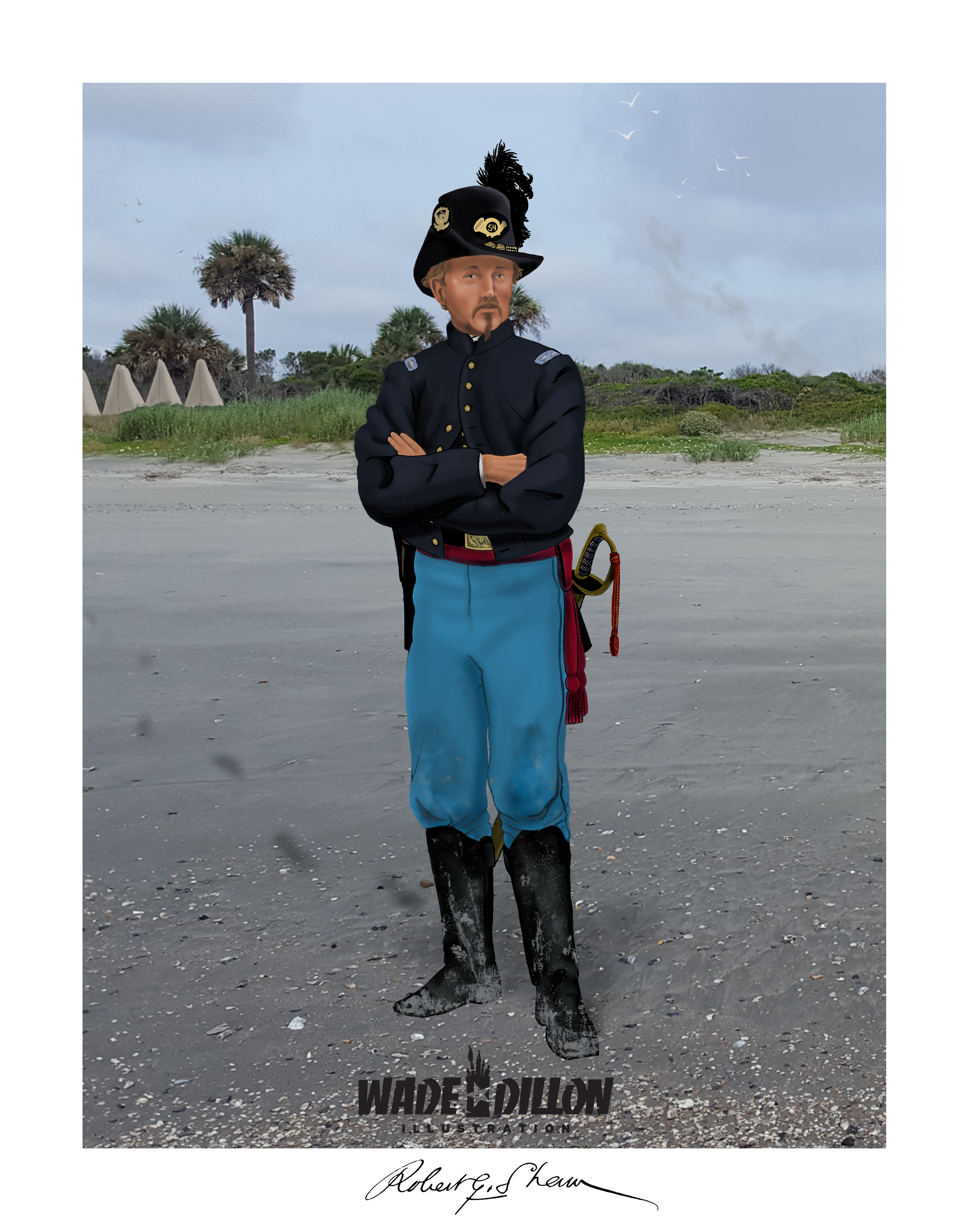 Robert Gould Shaw on Morris Island