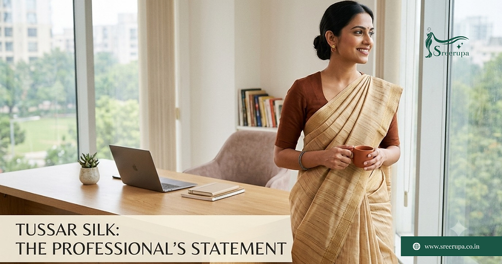 How to Style Tussar Silk Sarees for a Polished Professional Look