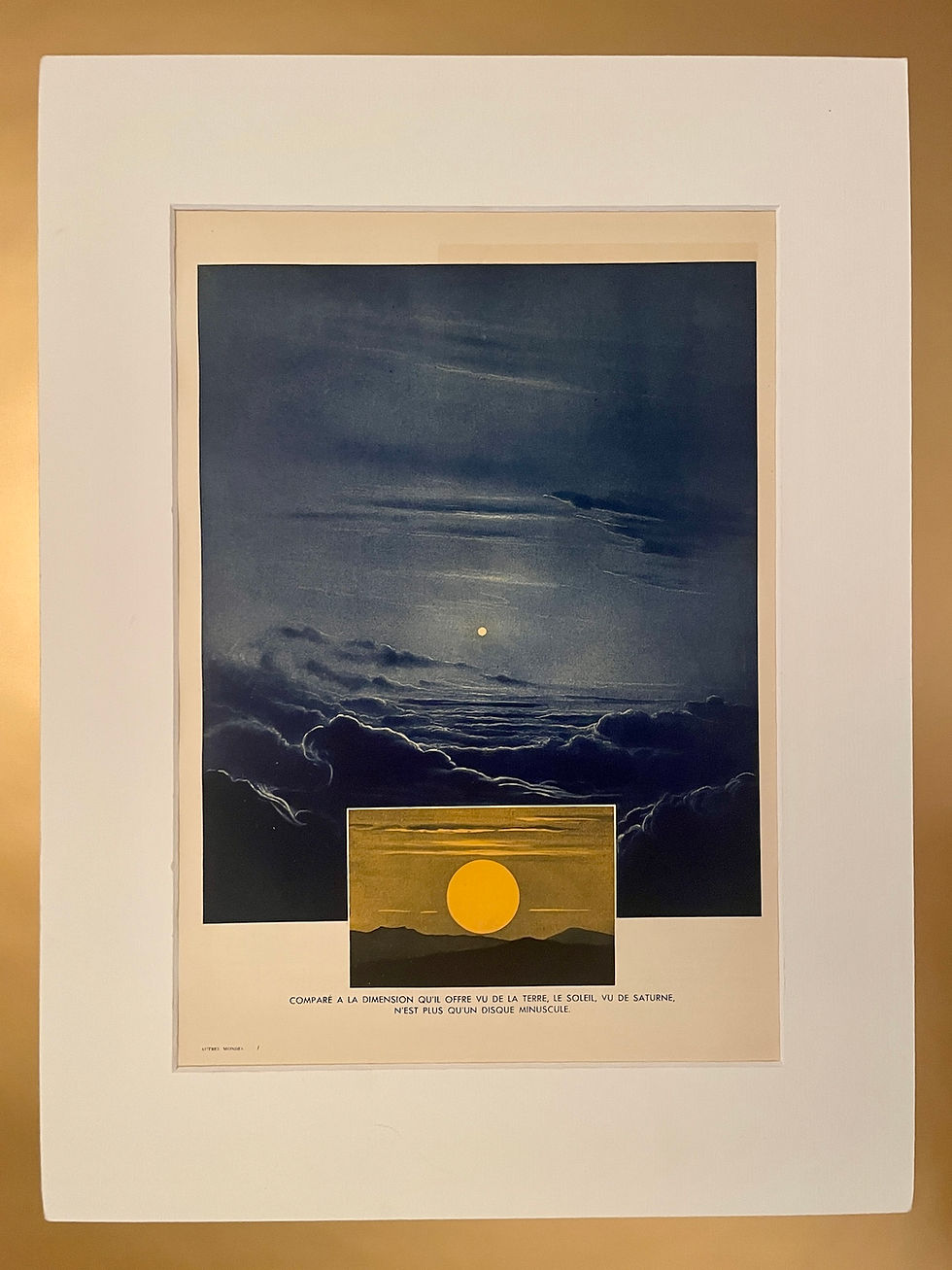 Miniature : Ancienne illustration sur le soleil vu de Saturne