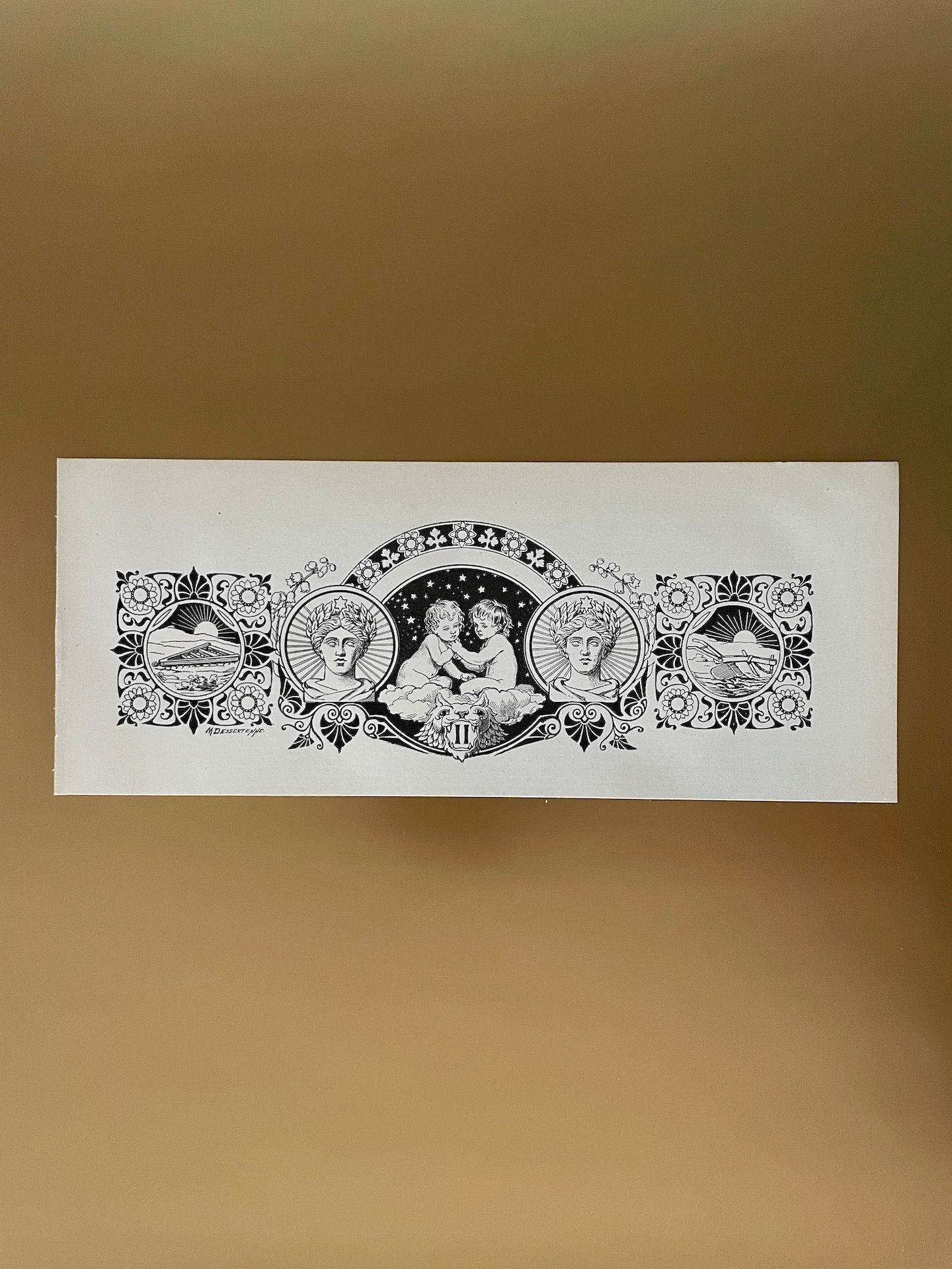 Ancienne gravure sur le signe des Gémeaux