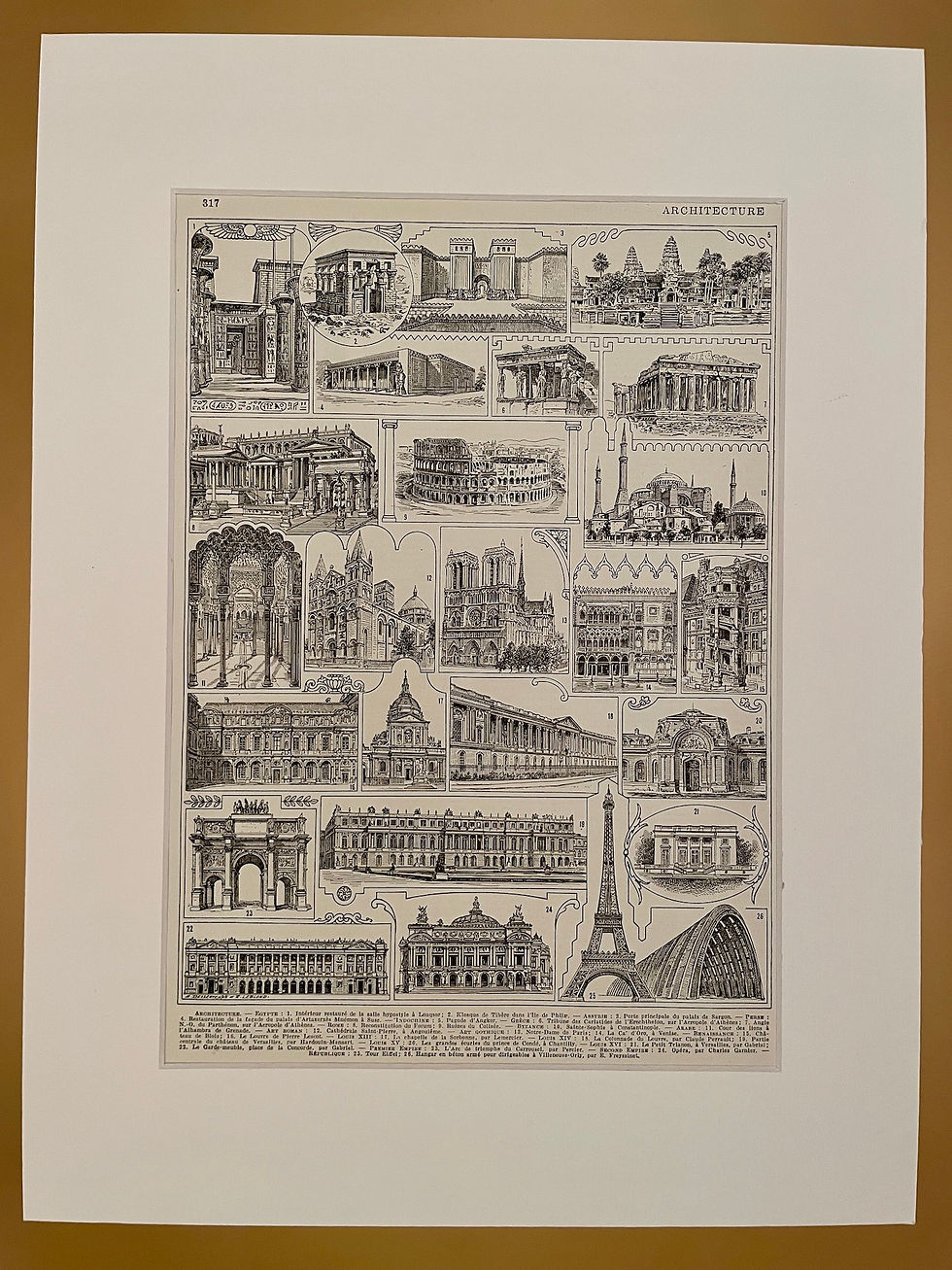 Miniature : Ancienne gravure sur l'architecture et monuments