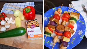 Rostlinné tofu špízy