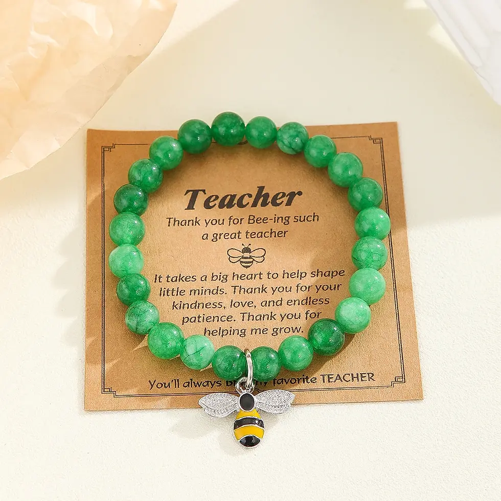 Thumbnail: Bee Pendant Bracelet Teacher's Day Birthday Christmas Gift With Card