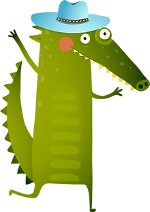 Crocodilo dos desenhos animados