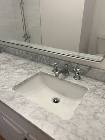 marble countertop bathroom renovation Charlotte