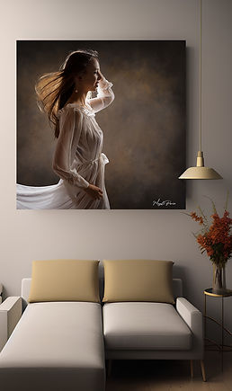 photographie d'une tableau d'art au mur