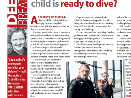 First article published in the February addition of Diver magazine 2020