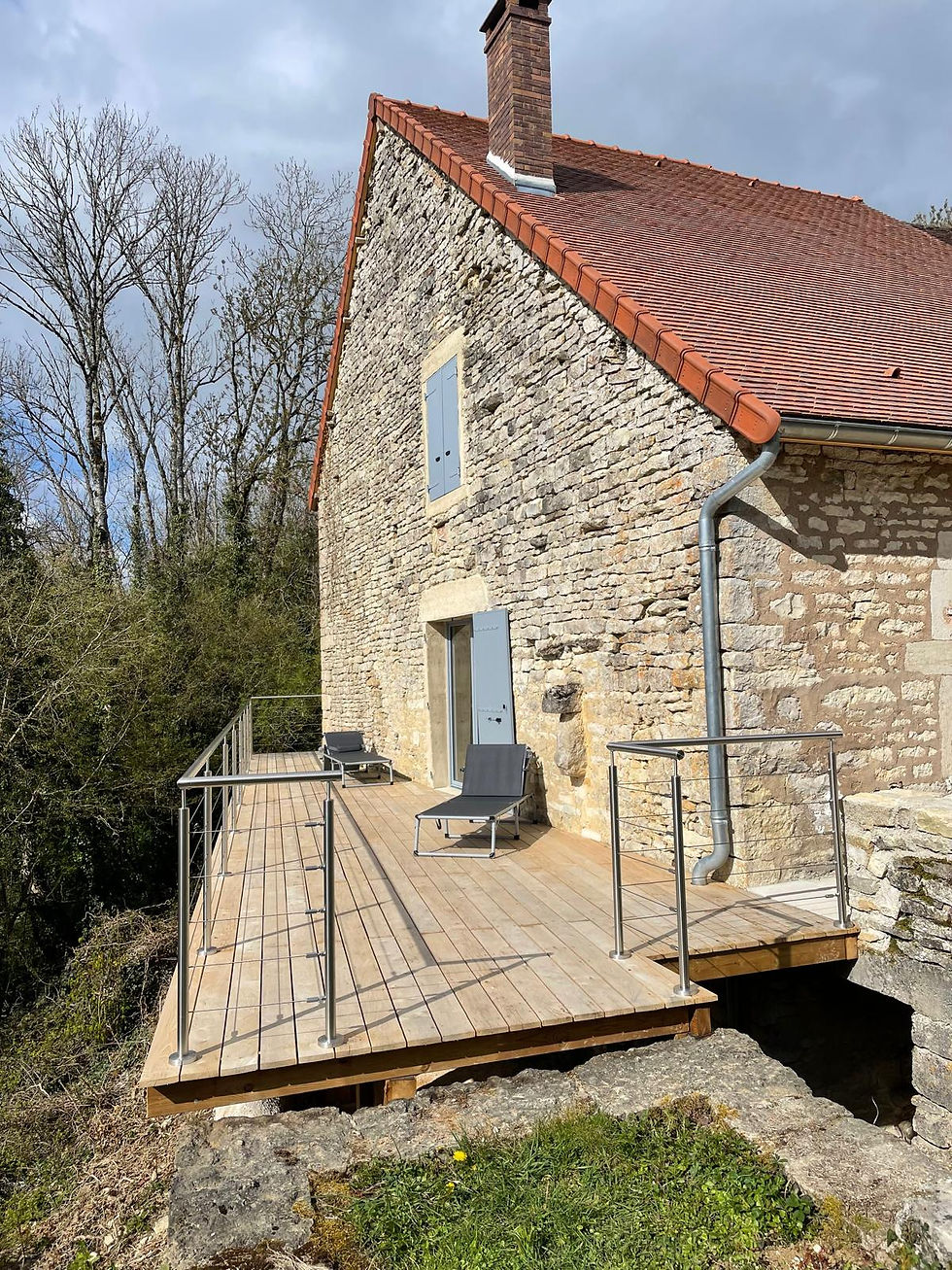 Terrasse bois et garde corps terminés