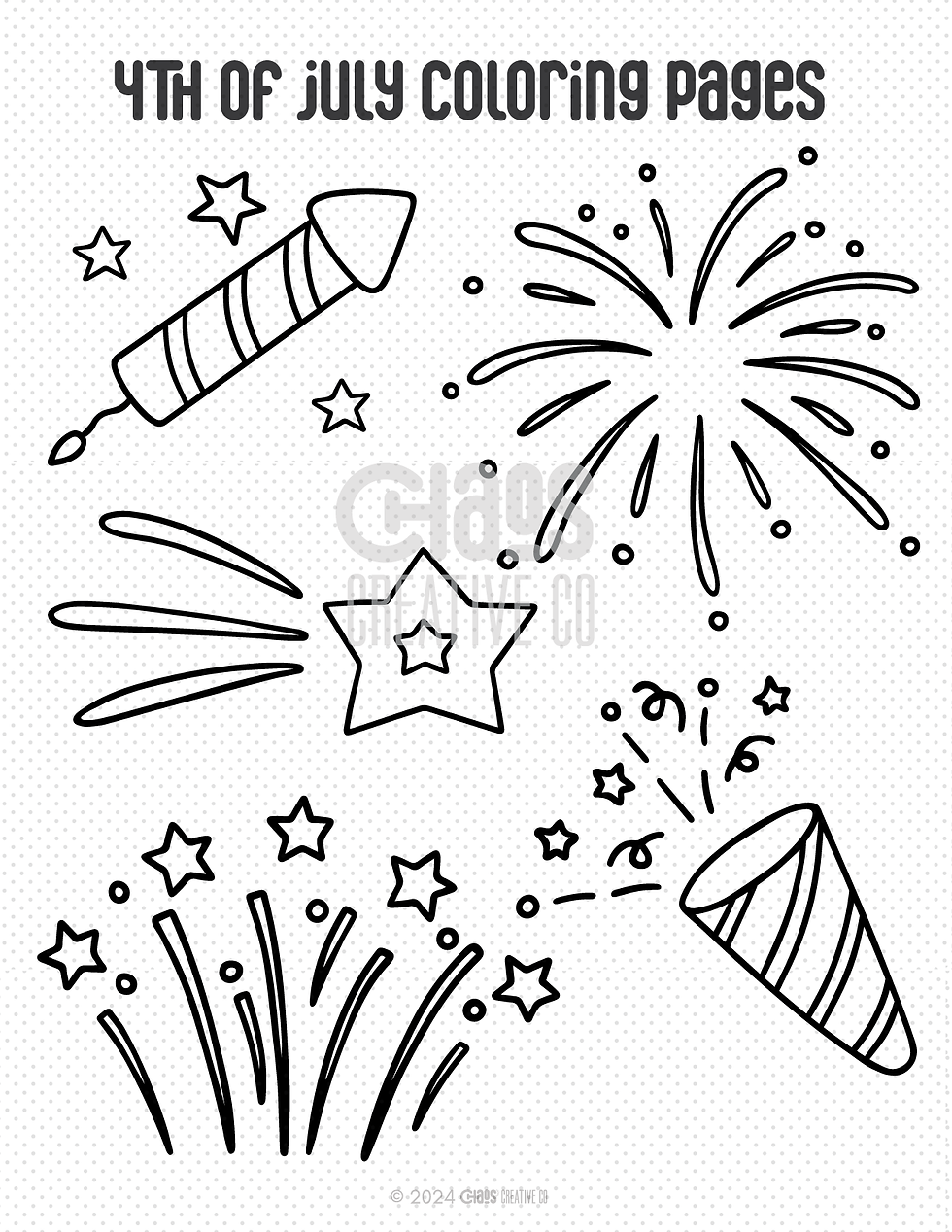Thumbnail: 4th of July 2024 Coloring Pages