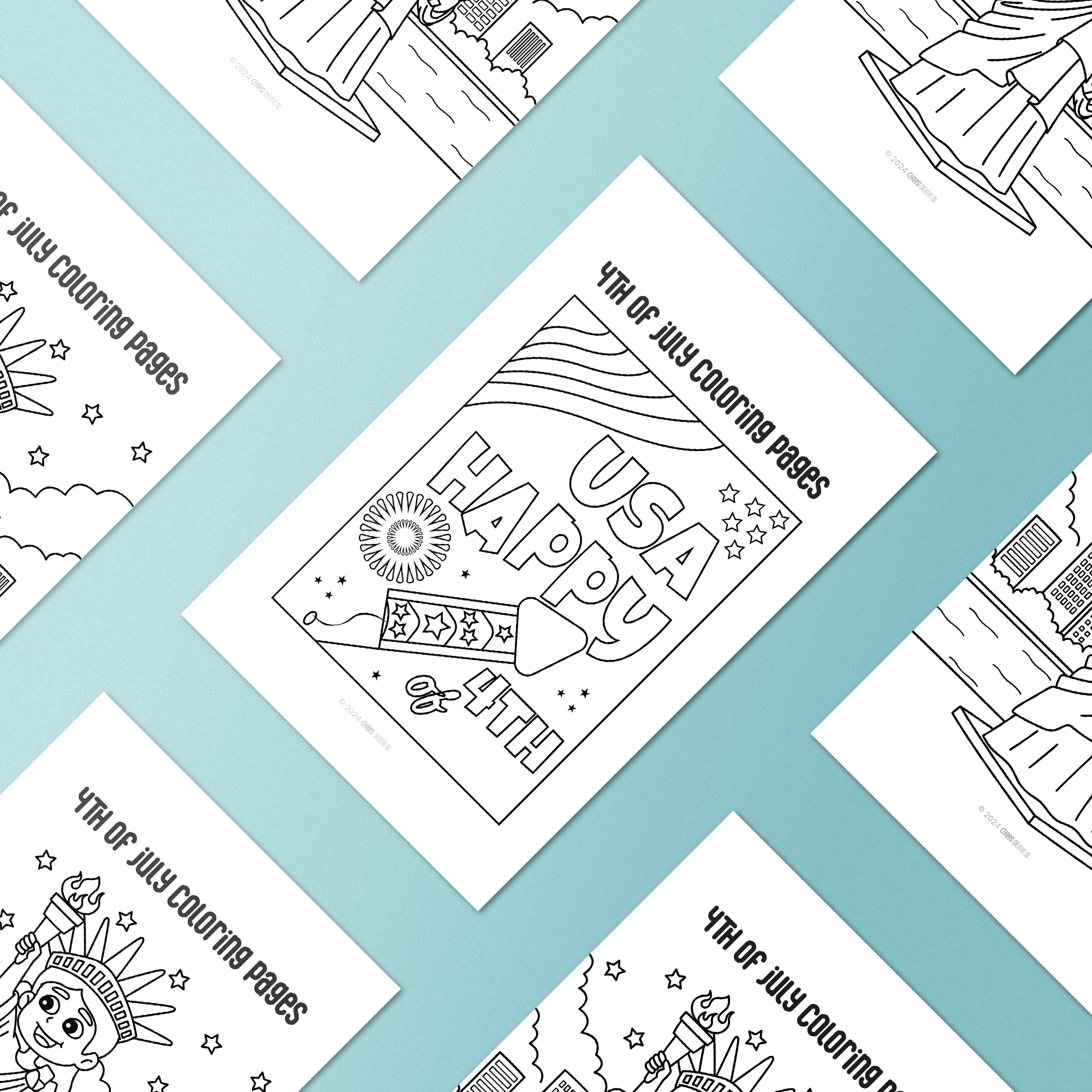 4th of July 2024 Coloring Pages