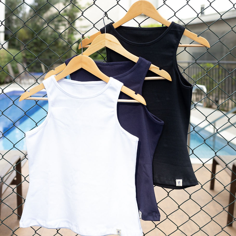 Kit 3 Regatas Femininas Ribana 100% Algodão