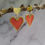 Thumbnail: Heart to heart earrings. Brass and Resin