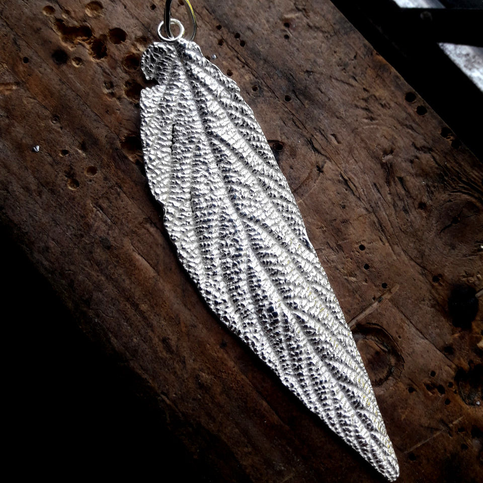 Thumbnail: Leaf pendant. Sterling silver