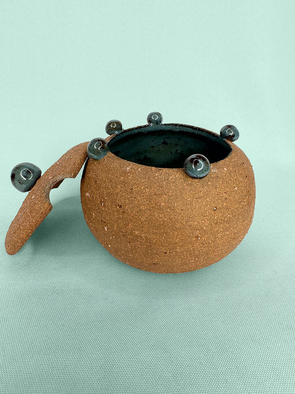 Miniatura: Esferas de terra e céu - Pote bolinhas 11 cm azul piscina