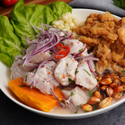 Ceviche with Fried Squid