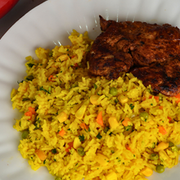 Arroz a la Jardinera Peruano | Arroz con Pollo Frito