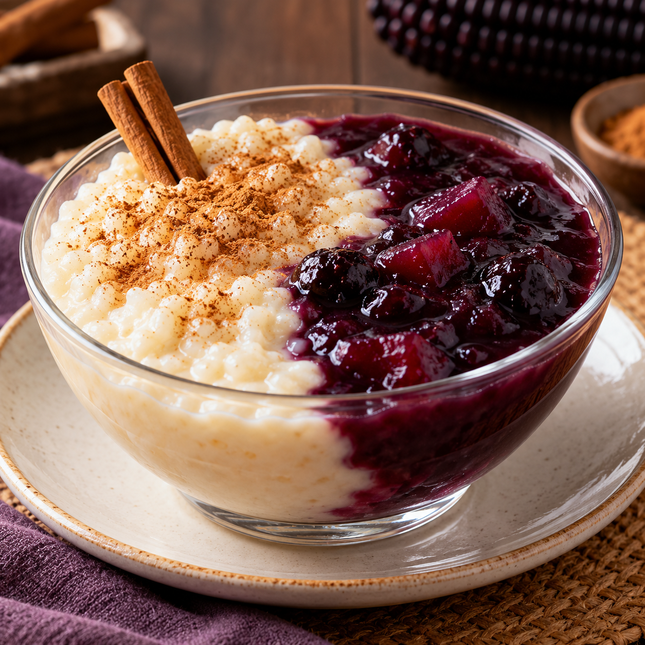 Arroz con Leche con Mazamorra