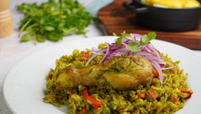 Arroz con Pollo con Papa a la Huancaína: A Classic Peruvian Combination
