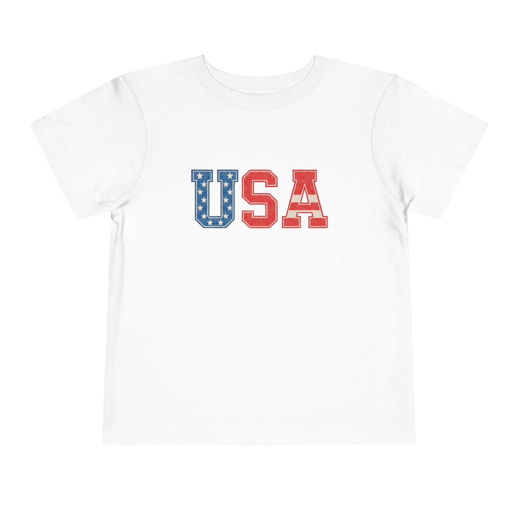 Patriotic Toddler Tee, USA T-Shirt, Kids Independence Day Shirt, Toddler Fourth 