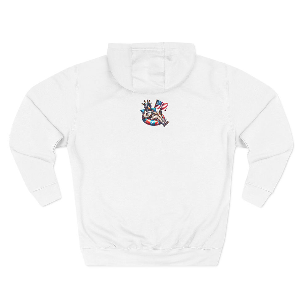 Thumbnail: Patriotic Fleece Hoodie Featuring USA Design, Perfect for Independence Day