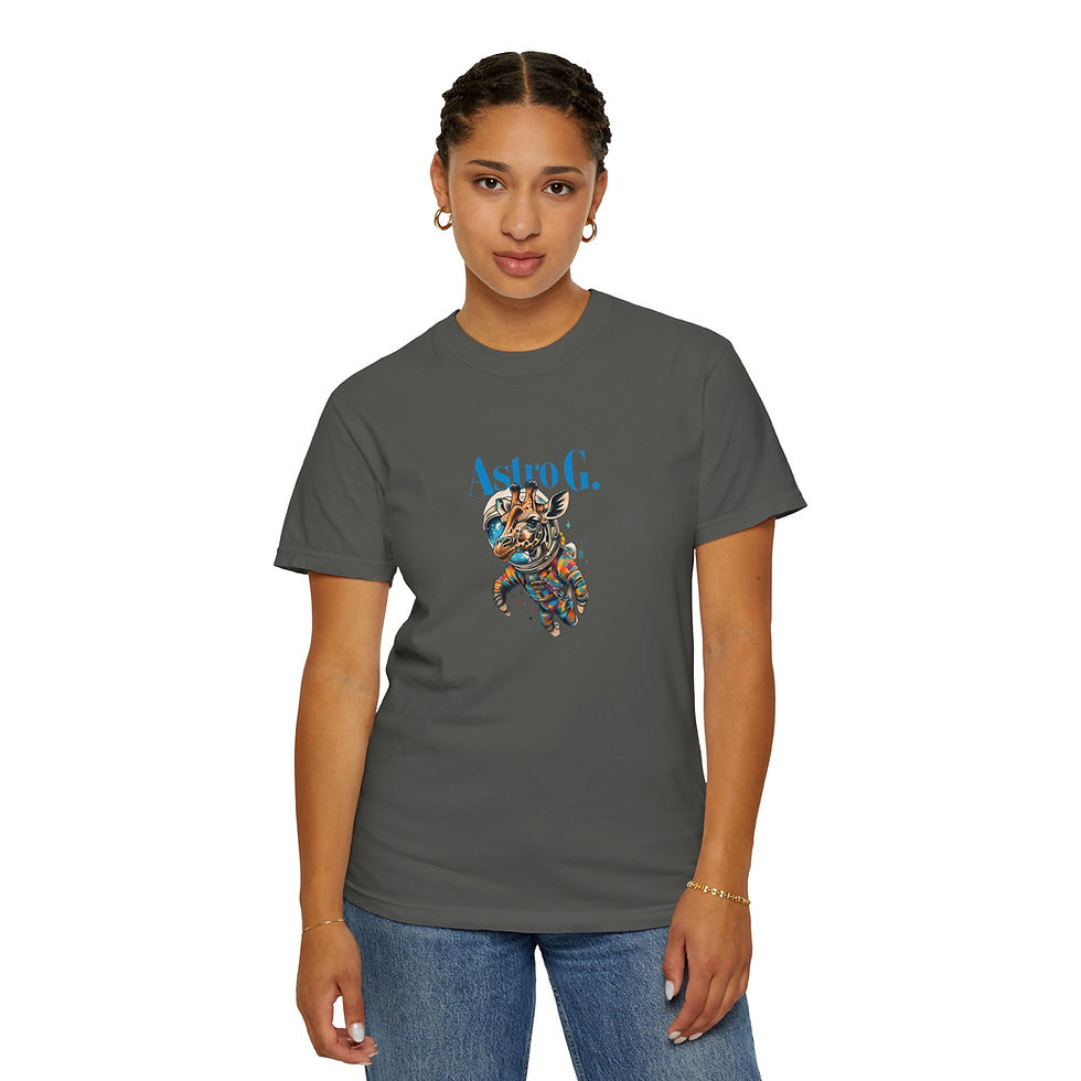 Thumbnail: Astro G. Unisex Garment-Dyed T-Shirt, Graphic Tee, Casual Wear