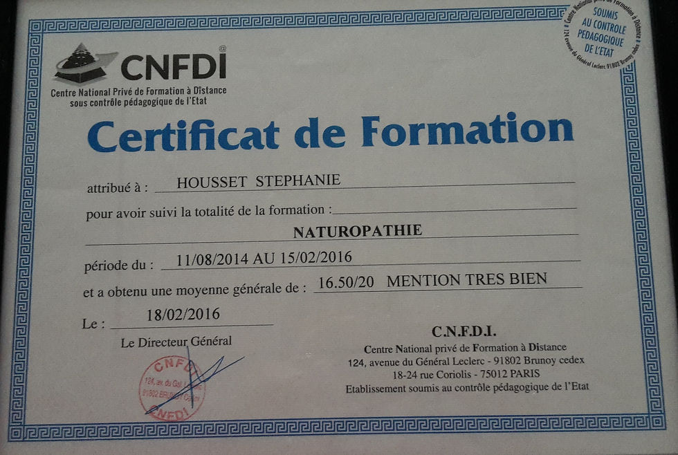 Certificat de formation