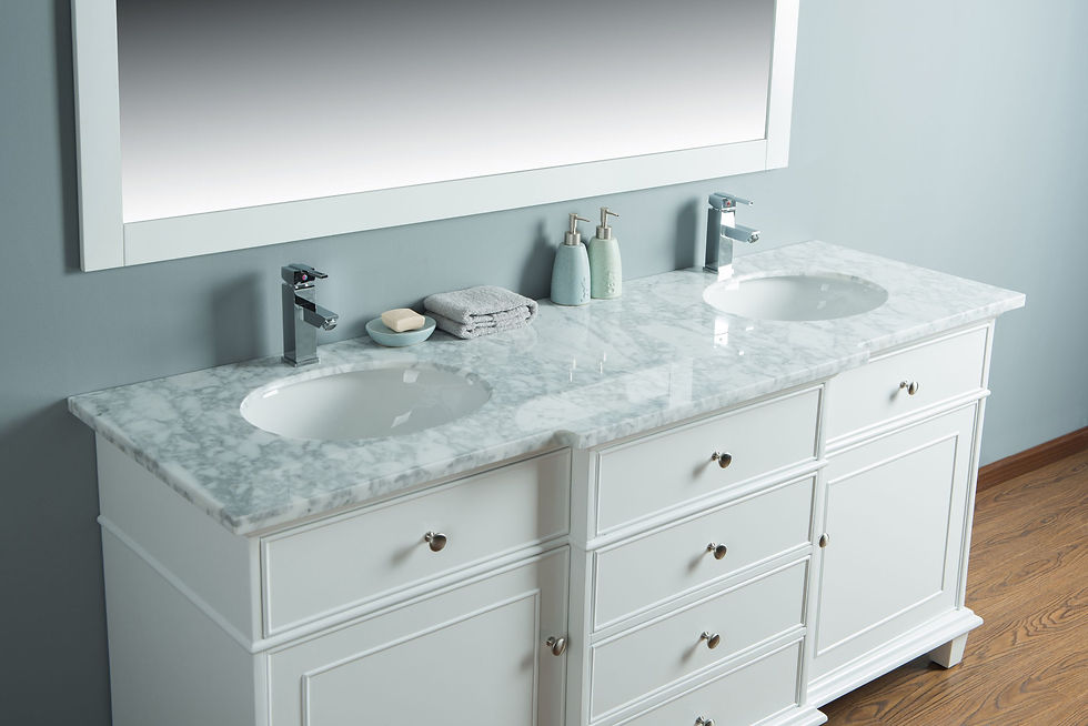 Thumbnail: Cadence White 72" Double Sink Vanity with Mirror