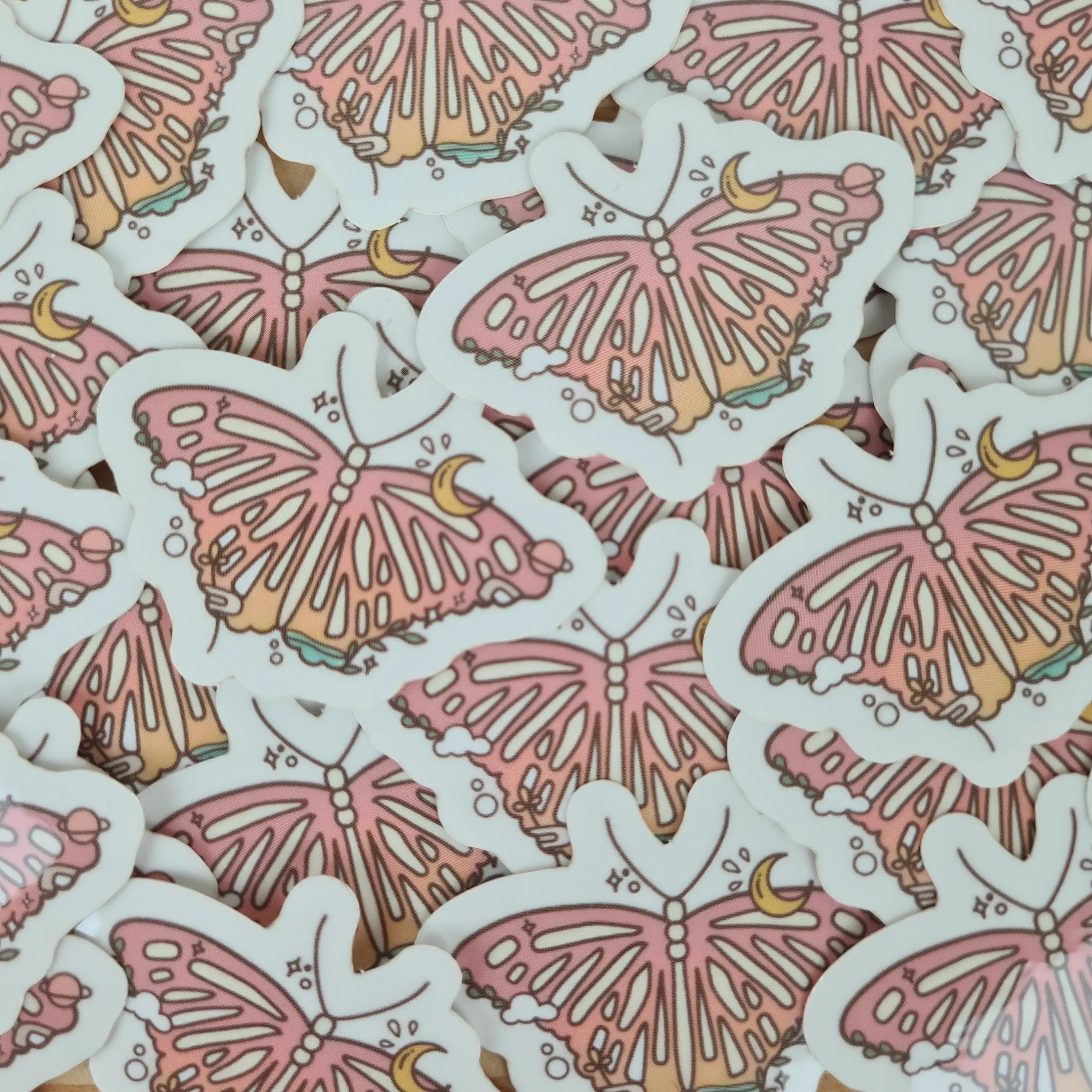 Transparent Butterfly Sticker /100% Waterproof