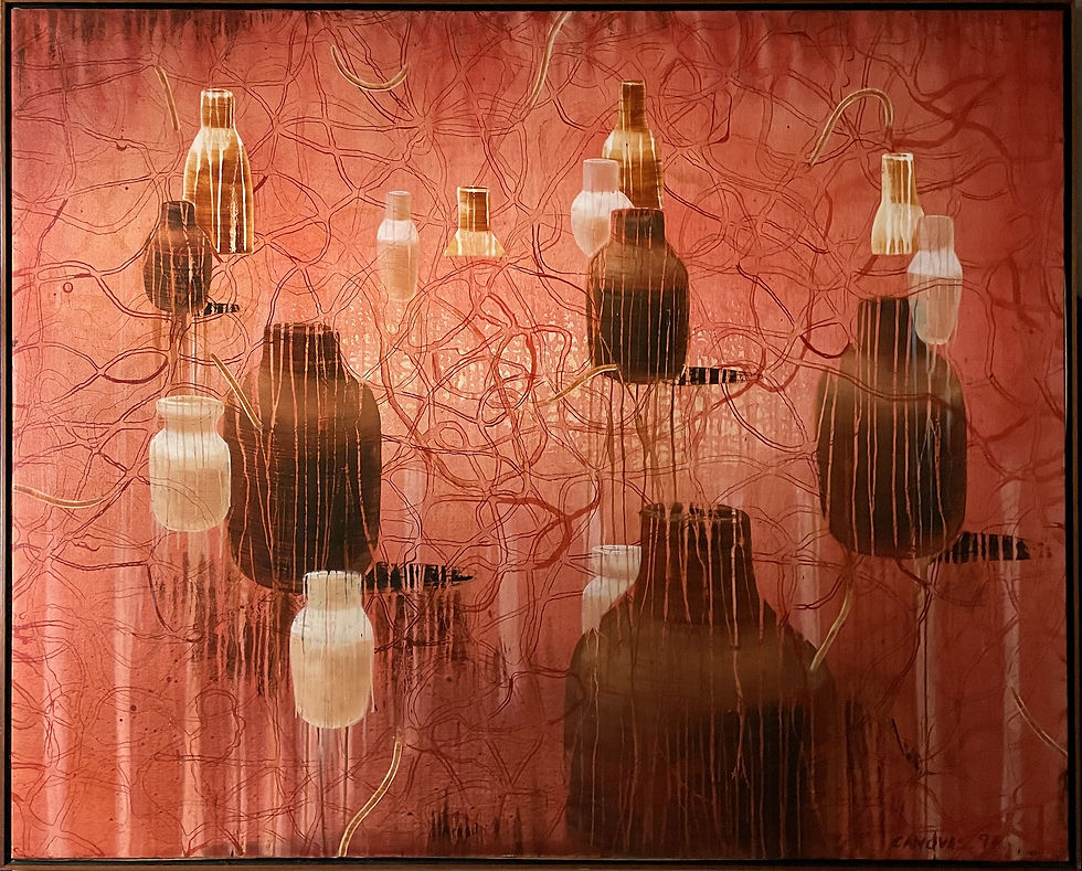 still life vase painting acrylic on canvas contemporary Fernando Canovas