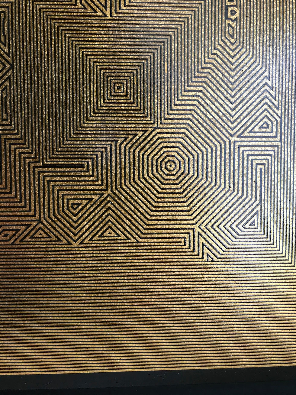 Thumbnail: Lacquer, Acrylic, Oil and Gold Leaf on MDF  Francisco Larios Painting Abstract gold contemporary