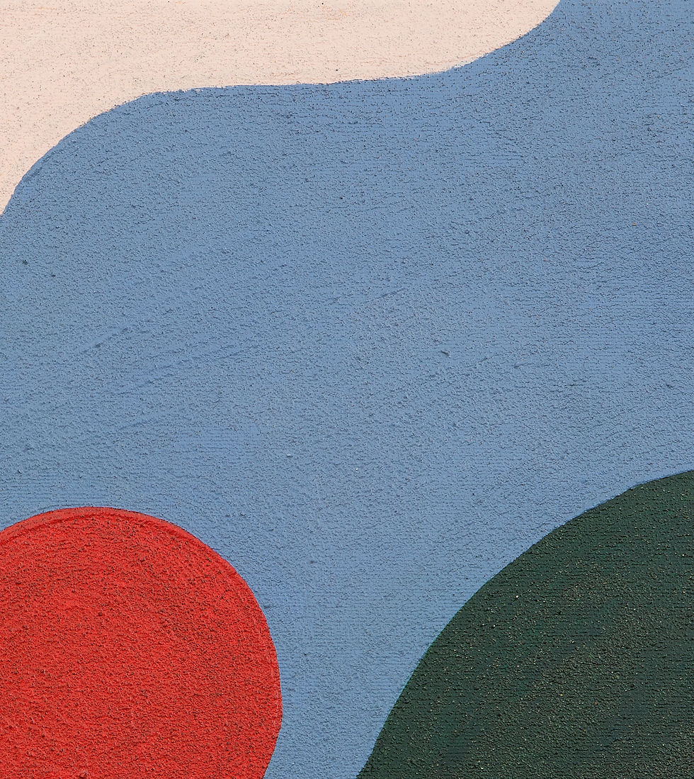 Thumbnail: Abstract organic forms mixed media color geometric art contemporary