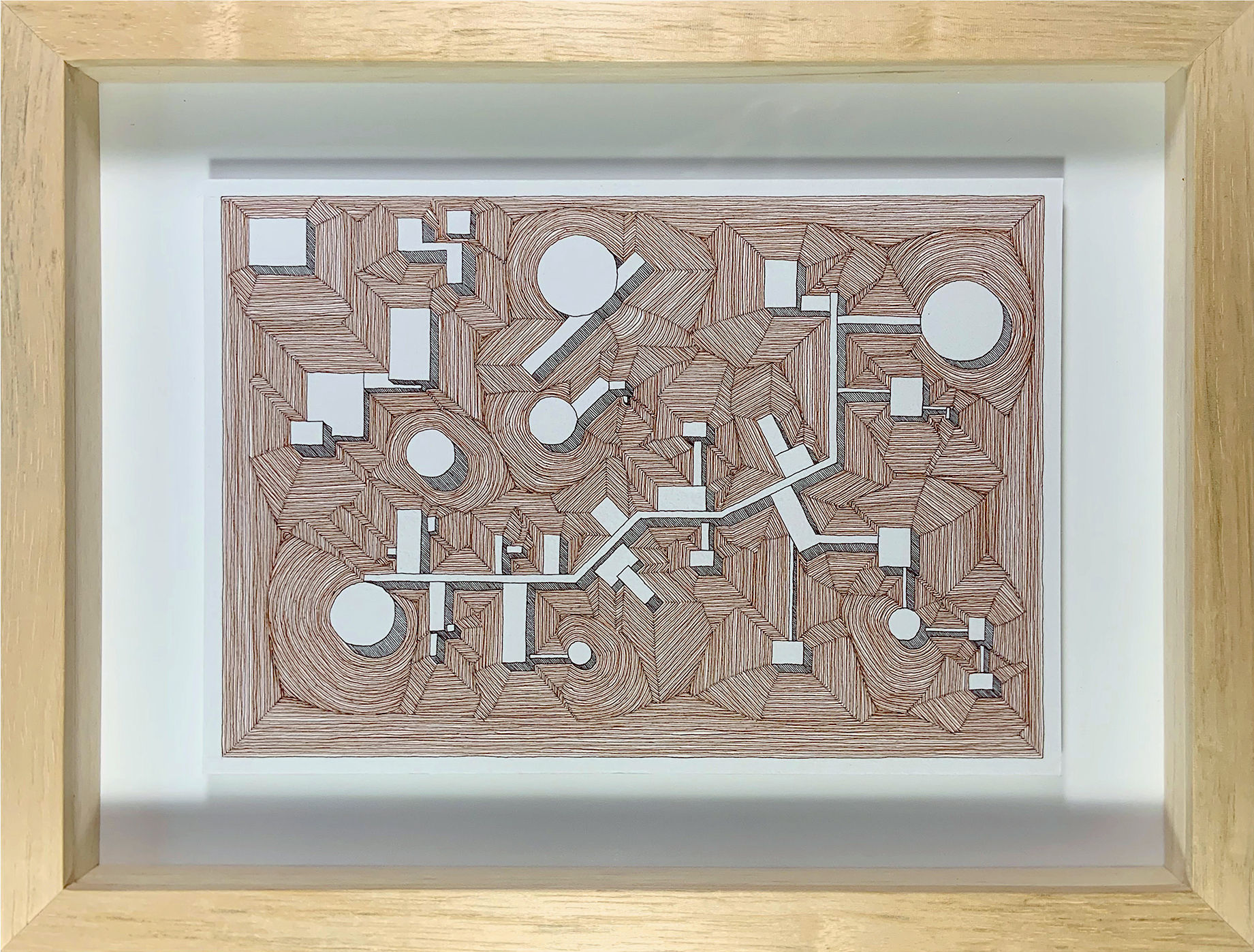 Rodrigo Spinel works on paper, color mix media drawings contemporary