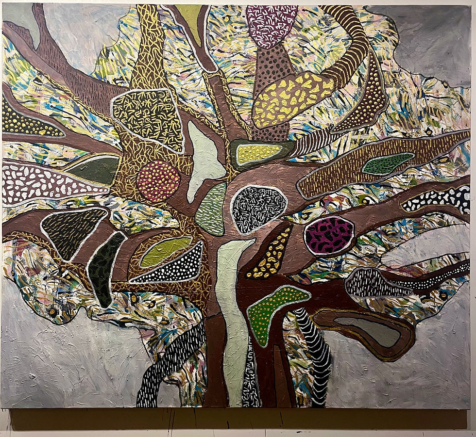 Thumbnail: Gregory Robin  Tree of Life 2, 2023  From Tree of Life Series  Acrylic on canvas. Abstract painting
